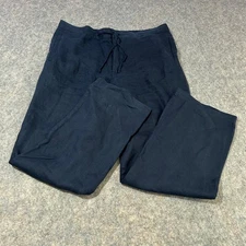 ONIA Pants Men's XL Blue Drawstring Linen Travel Beach Casual Relaxed Resort