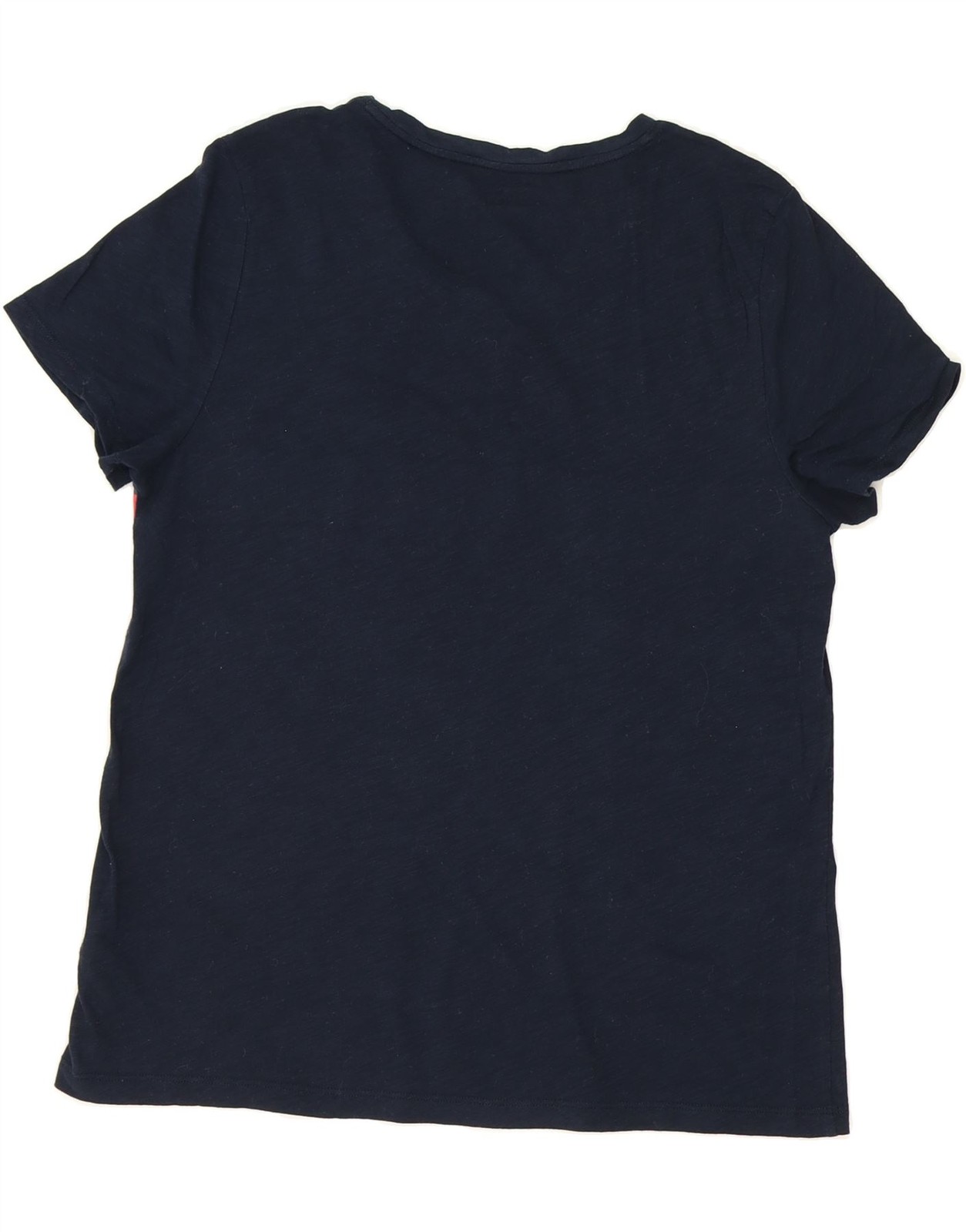 TOMMY HILFIGER Womens Graphic T-Shirt Top UK 14 Large Navy Blue DT78 thumbnail 2