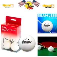 Durable 3 Star White Ping Pong Balls - 40mm Size, 6 Pack for Competitive Play