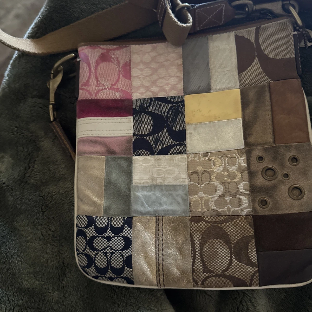 バッグ COACH Shoulder Bag Vintage Patchwork Coach Patchwork Shoulder Bag Exterior Bags & Handbags for Women