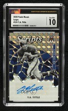 2020 Panini Mosaic Scripts YA Tittle #S24 CSG 10 Gem Mint Auto HOF 0p89