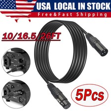 Premium XLR Male to Female All Sizes Microphone Cable Balanced 3 Pin Pro Grade