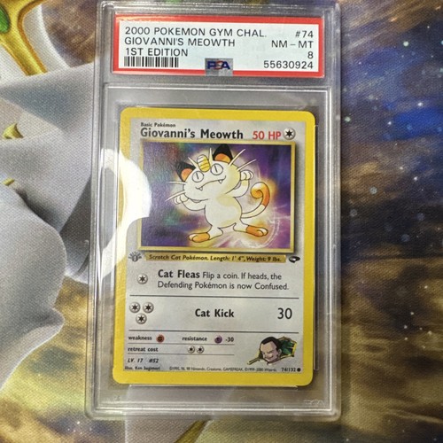 Giovanni's Meowth (1st Edition) graded PSA 8 for sale on eBay