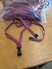 3/8" maroon lanyard with plastic j-hook and break away clasp qty : 220
