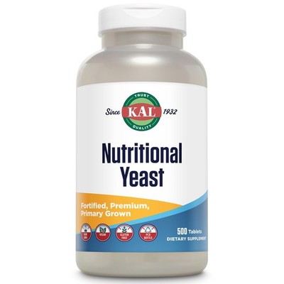 Kal Nutritional Yeast Tablets 500 Count B Complex Amino Acids Vegan Supplement
