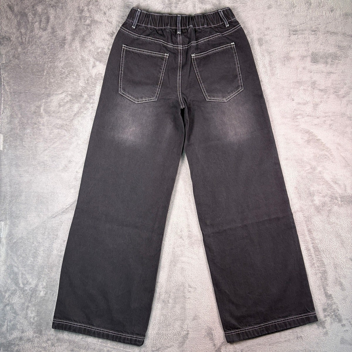 Staretam 旧型 希少 W34 baggy black スターチーム Daisy Street Wide Leg Baggy Jeans Women's 26x30 Black Star