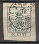 PARMA 1857/58 : 40c Blue No. 11 s/Fram Val €1450.00