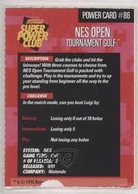 1992-95 Nintendo Super Power Club NES Open Tournament Golf #86 0ni9