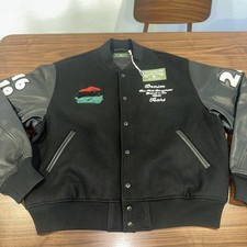 Denim Tears Letterman Jacket Premium Wool And Leather Material Large Insulated