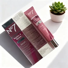 No7 Restore & Renew Multi Action Face and Neck Serum 1.69 Oz