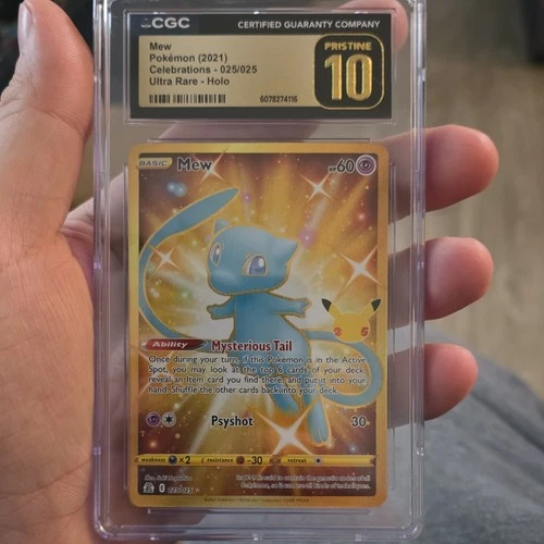 Pokémon TCG Mew Celebrations 025/025 Ultra Rare Holo CGC 10 60 HP