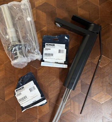 Kohler Parallel Waschtischarmatur – Mattschwarz, Einhebelmischer, 8 Zoll Höhe, 4,5 L/min