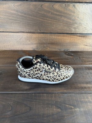 Reebok Royal Classic Jogger 2.0 Cheetah Print Sneakers Shoes Kids Size 6 Youth