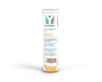 BAYROL Quicktest 5 in 1 Cl & Br Teststreifen Messung freies Chlor pH-Wert