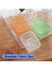 Stackable & Reusable Transparent Rectangular Food Storage Containers with Lids -
