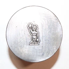 BOXER BOXING FIGURINE Antique Vintage Hub Impression Die Jewelry Tool Steel (O)