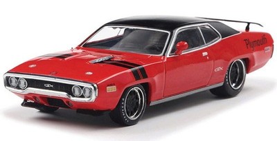 PLYMOUTH GTX - 1971 - red / black - IXO 1:43
