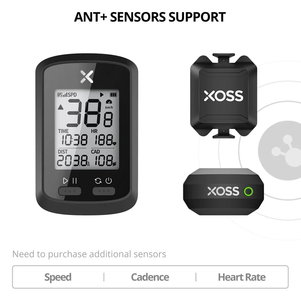 GPS Bike Computer Wireless Cycling Speedometer Road MTB WaterproofBluetooth ANT+ - Image 4 of 4