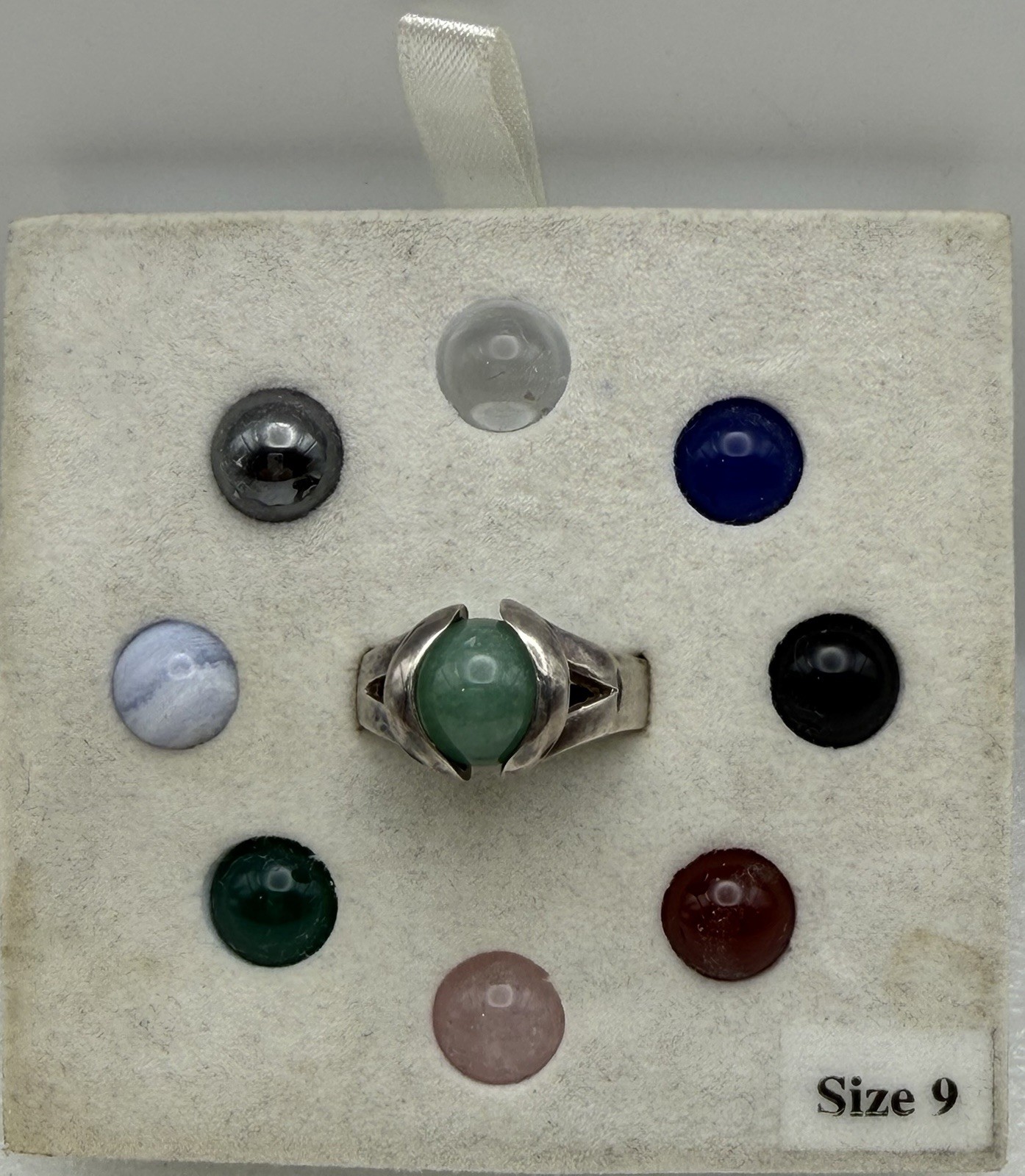 Interchangeable Sterling Silver Ring 9 Multicolor… - image 2