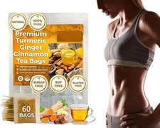 Turmeric, Ginger, Cinnamon Tea Bags, 100 Natural  No Additives  Caffeine Free