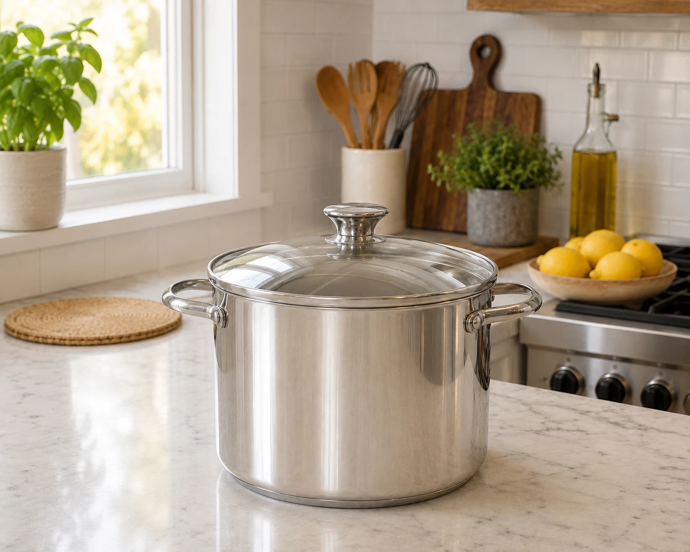 Wolfgang Puck 8 Qt 18-10 Stockpot Bistro Collection Stainless Steel w/ Glass Lid
Opens in a new wind