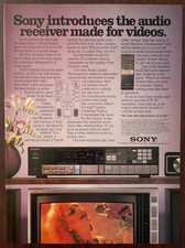 1985 Sony STR-AV560 Audio Receiver Vintage Print AD Made For Videos