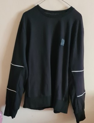 Vintage Religion We Live In Black Zip-Sleeve Sweatshirt Size XLARGE 