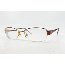 Tura Eyeglass Frames Women Burgundy Gold MOD.105 BUR Half Rim 51-18-130