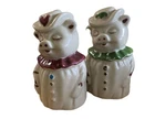 VINTAGE USA SHAWNEE POTTERY SMILEY PIG 5x2.75” SALT&PEPPER SHAKERS