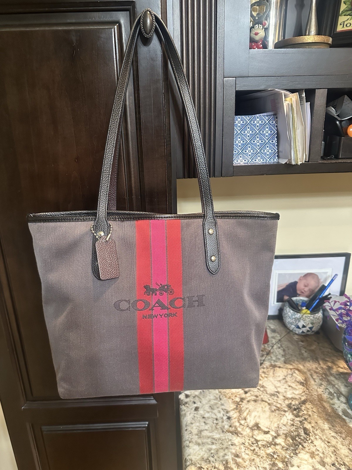 COACH HORSE & CARRIAGE JACQUARD CITY TOTE