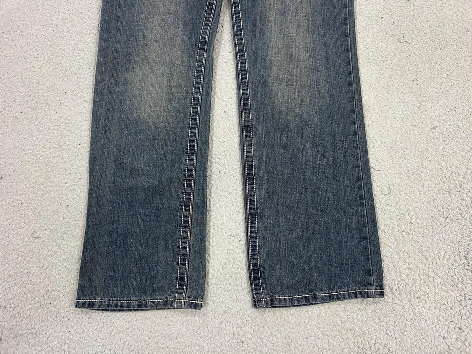 Y2K Xtreme Couture Jeans Mens 30x28 Blue Straight Leg Denim Embellished Pockets - Image 4 of 4