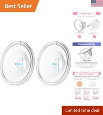 2-Pack 21mm Silicone Flange Replacements for Wearable Breast Pumps - BPA Free