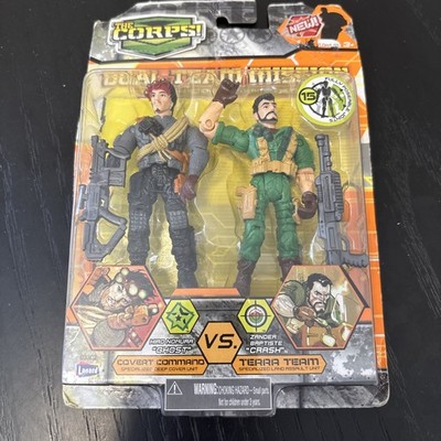 【2点セット】TROJAN and ユニバーサルランゲージ Lanard Toys “The Corps” Dual Team Mission Ghost vs Crash with