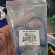 Monoprice 18in SATA 6Gbps Cable W/ Locking Latch 90-degree to 180-degree , Blue