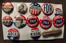 Political Pin Lot Vintage: Kennedy PT 109 pin Campaign Presidential Pins