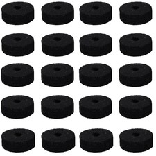 A-xctoe Round Soft Black Cymbal Stand Felt Washer Replacement for Drum Set of...
