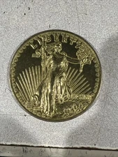 3'' LIBERTY MCMVII UNITED STATES OF AMERICA  TWENTY DOLLARS  REPLICA COIN