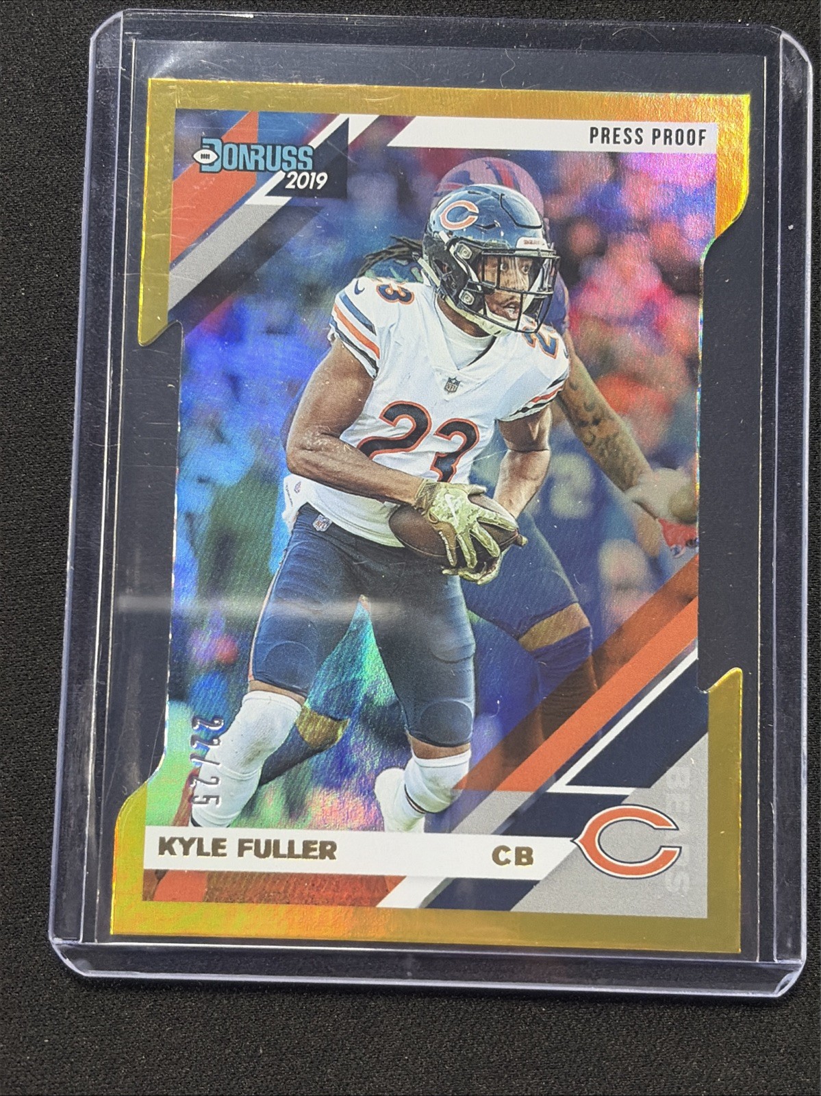 2019 Panini Donruss Kyle Fuller #55 Press Proof Gold Die-Cut 22/25
