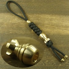 Hand woven " Bomb " Solid Brass Lanyard Bead 550 Paracord beads LH144