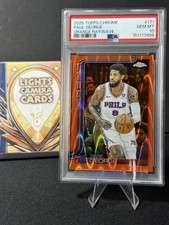 2025 TOPPS CHROME #171 PAUL GEORGE ORANGE RAY WAVE /25 PSA 10 GEM MINT