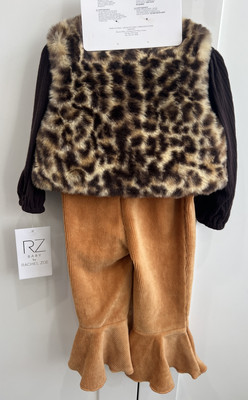 RZ Baby Girl 4pc Rachel Zoe Outfit Vest Long Sleeve Body Suit