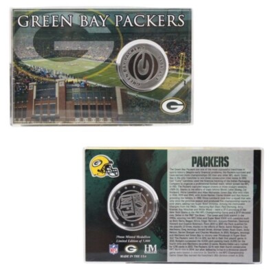 Green Bay Packers Highland Mint 4  X 6  Acrylic Case W/ Minted Coin
