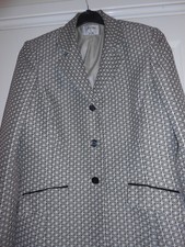 Black And Cream Patterned Jacket Fully Lined Size 12