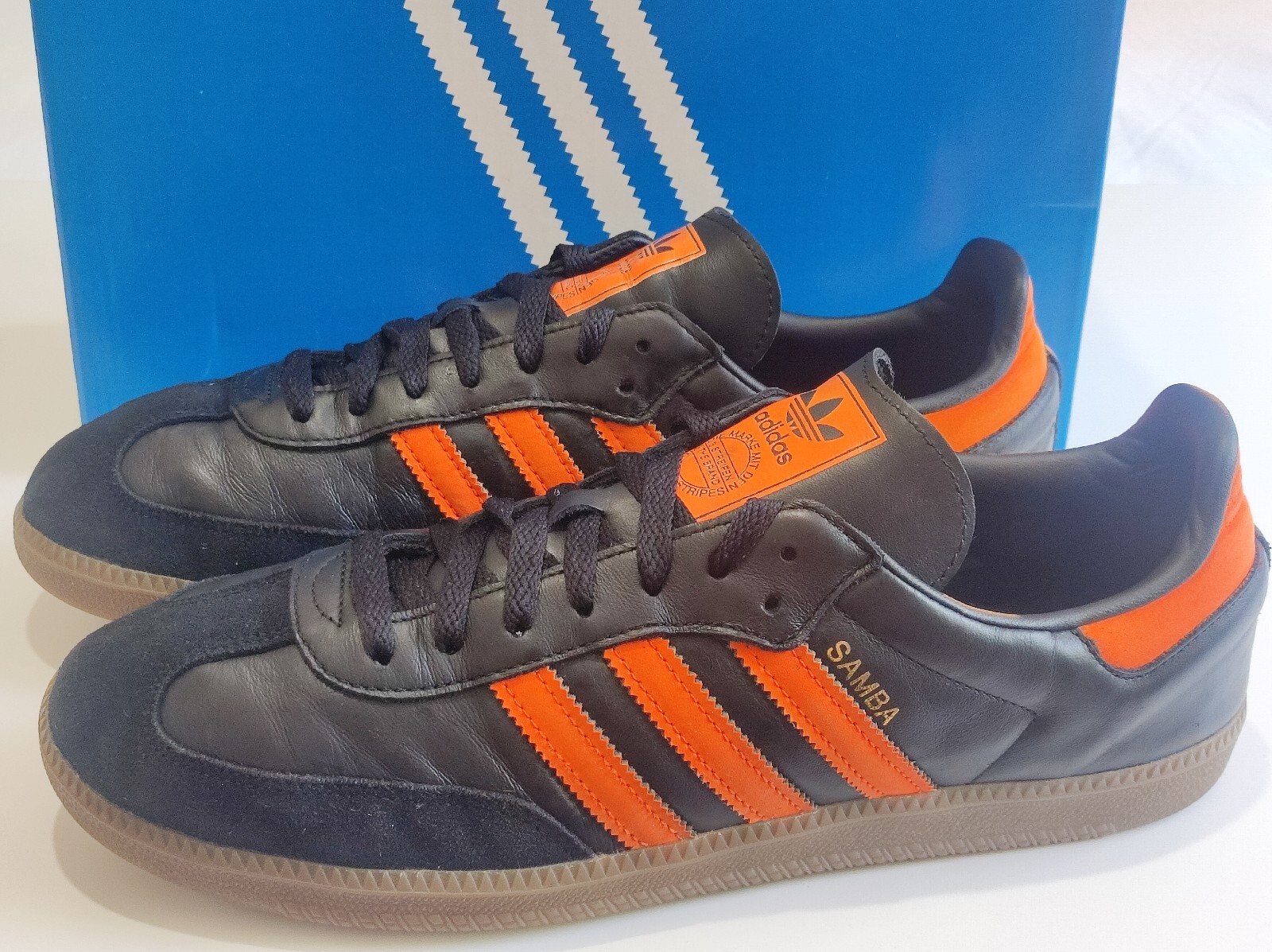 adidas samba black orange