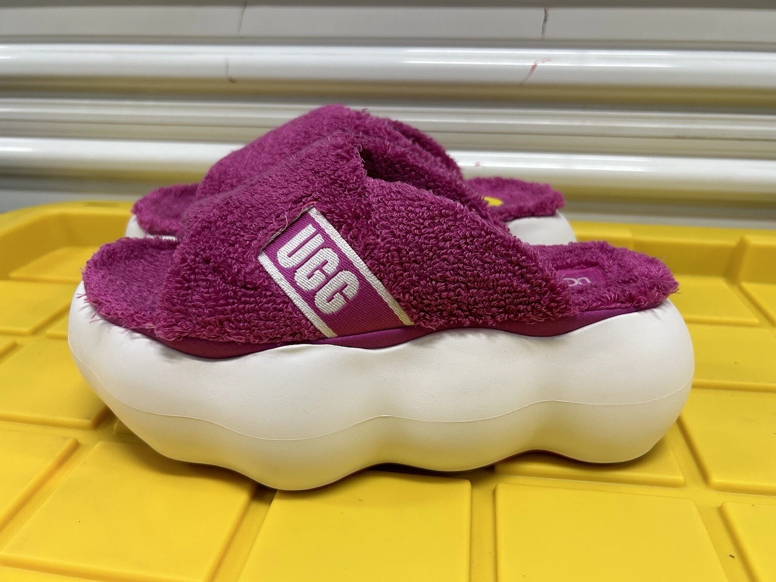 Nuove scarpe con pantofola UGG SUGARCLOUD SLIDE ROSA SPUGNA 3" DONNA US 9