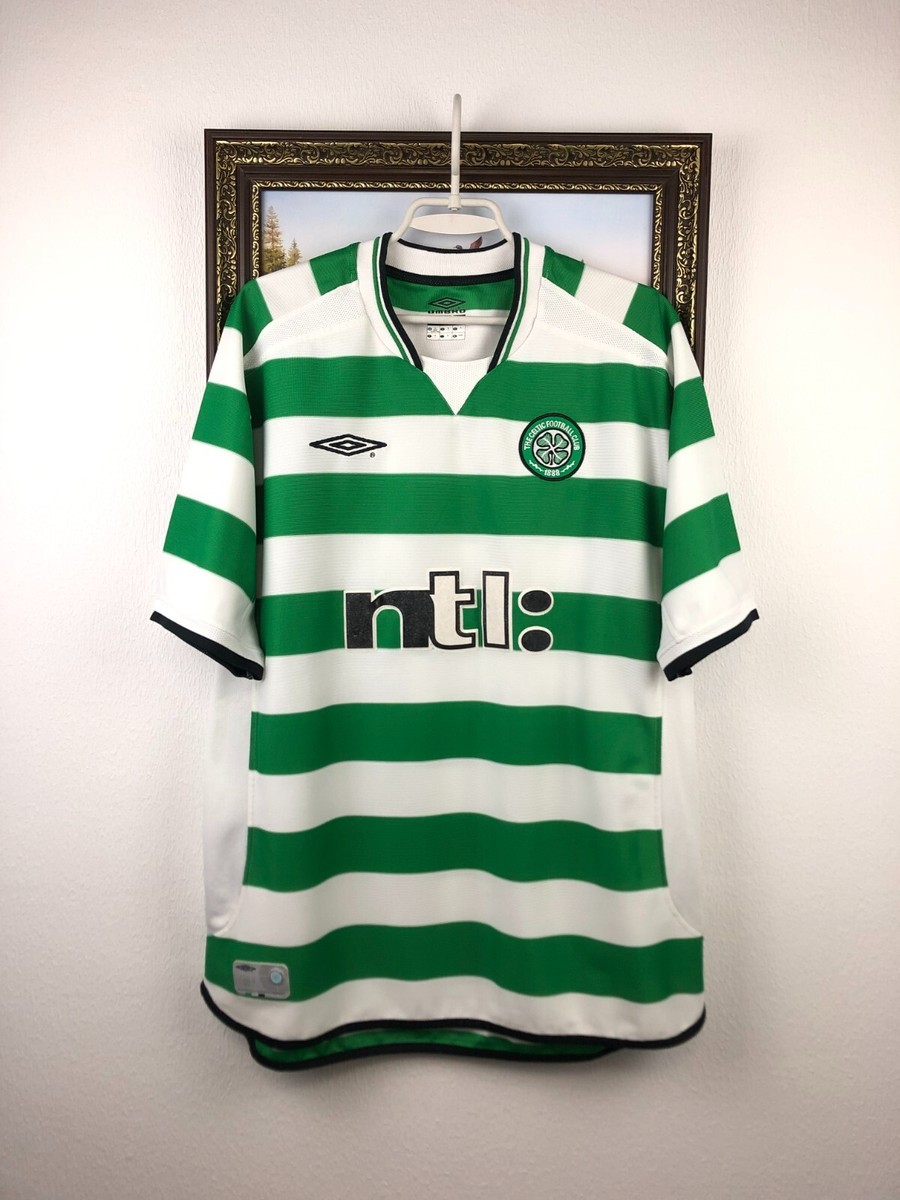 Celtic Home football shirt 2001 Soccer Umbro Jersey Rare Mens