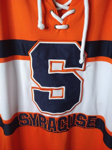 Syracuse Colosseum Ice Hockey Stitched Drawstring Orange Jersey Size 6XL - Picture 4 of 12