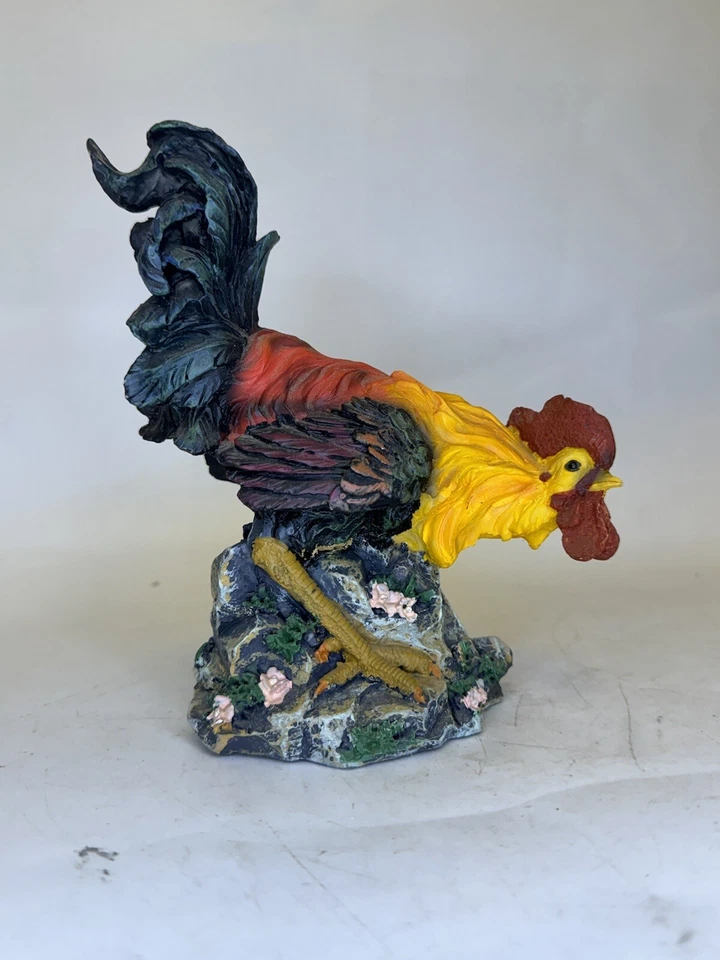 Vintage Standing Rooster From Artificial Stone 7.5" - Image 2 of 4