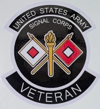 US Army Signal Corps Veteran Sticker Waterproof D125