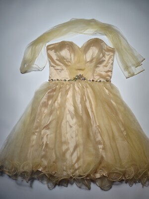 Dancing Queen Champagne Dress Size XS | eBay